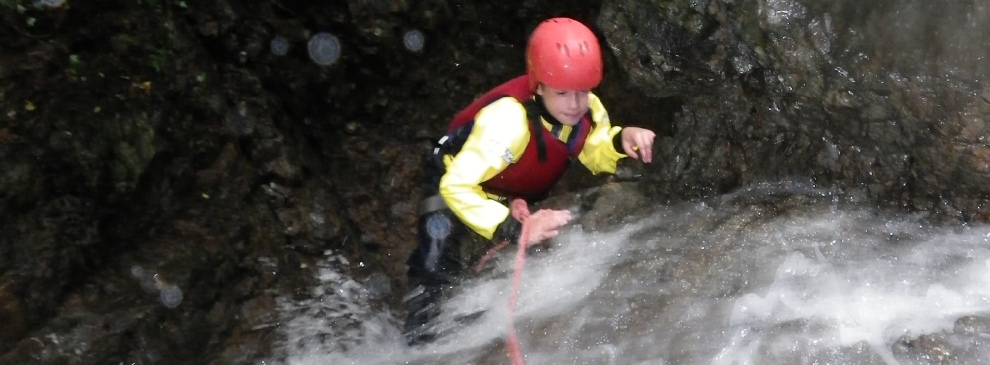 This boy was just meant to gorge scramble in the Lake District.